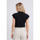 (KIT COM 3) Camiseta Feminina Ampla com Ombreiras em Algodão | PROMOÇÃO DE INVERNO